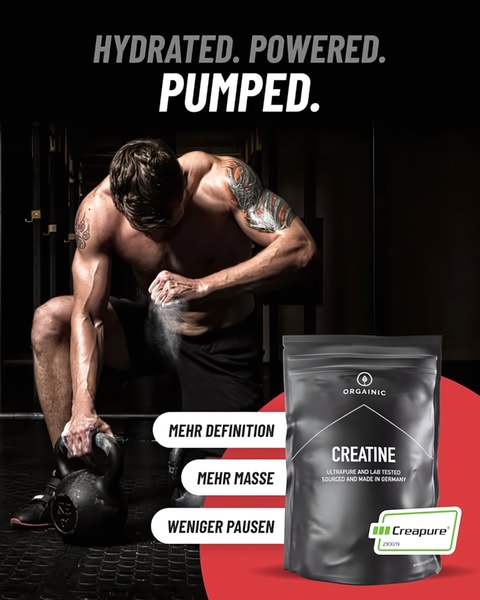 creatine, workout supplement, fitness supplement, muscle supplement, pre workout, sports nutrition, bodybuilding supplement, product launch, brand awareness, lifestyle, energetic, bold, black, red